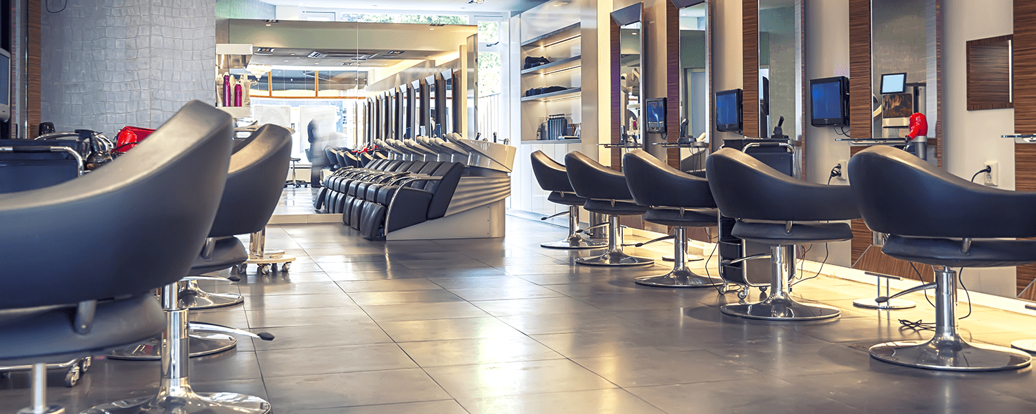 Hairdresser and barber insurance: Inside of an upscale hairdressers.