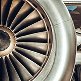 Case Study: Close-up of an engine turbine.